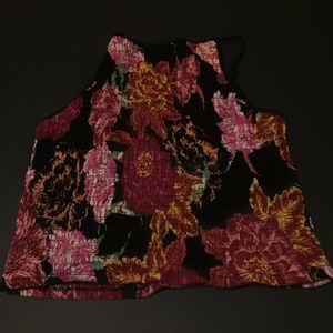 Halter Neck Floral Crop Top